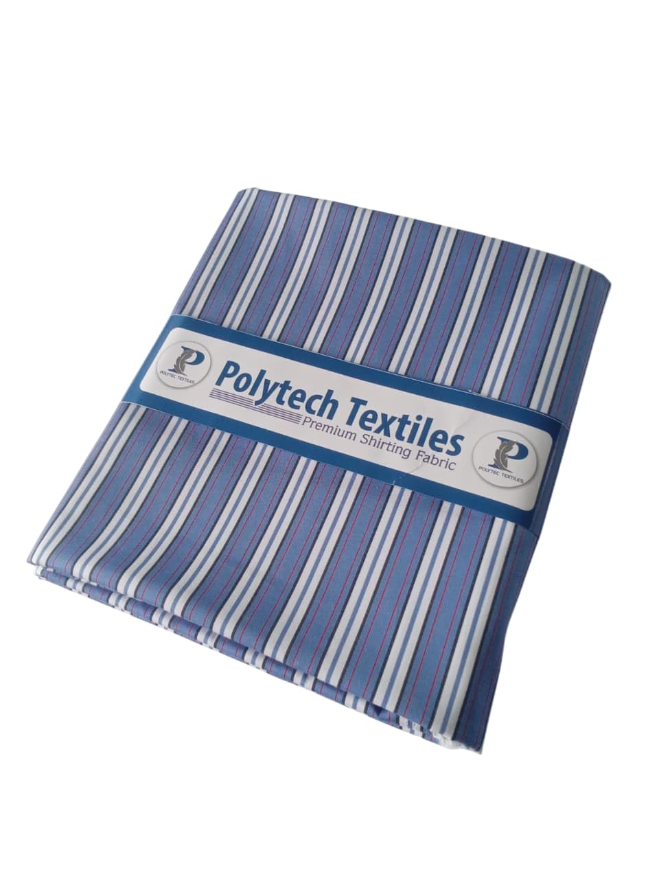 105-Polytech Textiles Cotton Blend Striped Fabric, Royal Blue and Pink, Unstitched Shirting Material-image-40