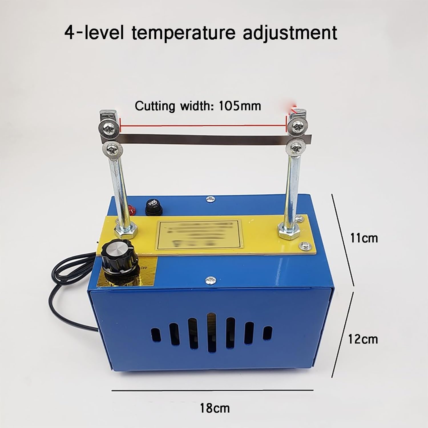 Elektrisches Seilschneider-Set mit Einstellbarer Temperatur, 900 °C maximaler Hitze, 105 mm Klinge, zum Schneiden von Gewebe und Geflechten