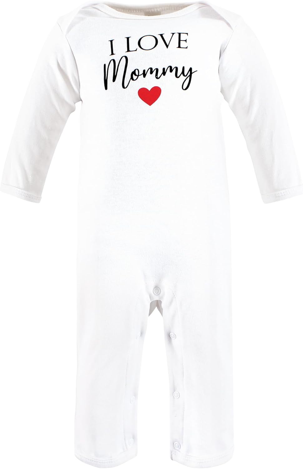 Hudson Baby Unisex Baby Cotton Coveralls, Girl-Mommy Red Black, 3-6 Months - Image 3