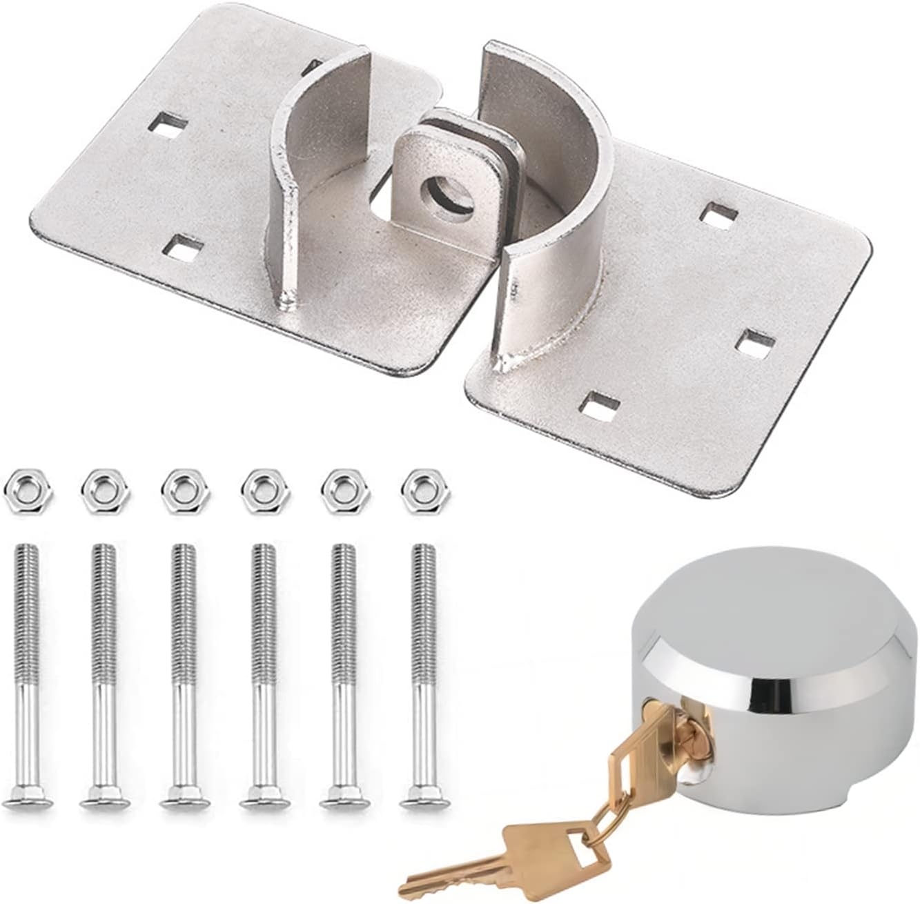 KAVETAL Hockey Puck Lock,Slick Locks,High Security Steel Hidden Shackle Keyed Alike Padlocks