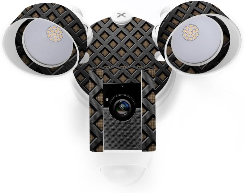 MightySkins Skin Compatible with Ring Floodlight Cam - Black Wall | Protective, Durable, and Unique Vinyl Decal wrap Cover | Easy to Apply, Remove, and Change Styles | Made in The USA