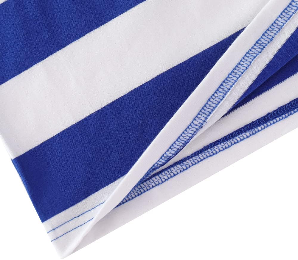 Spring&Gege Boys Short Sleeve Striped Cotton Crew Neck T-Shirt - Image 5