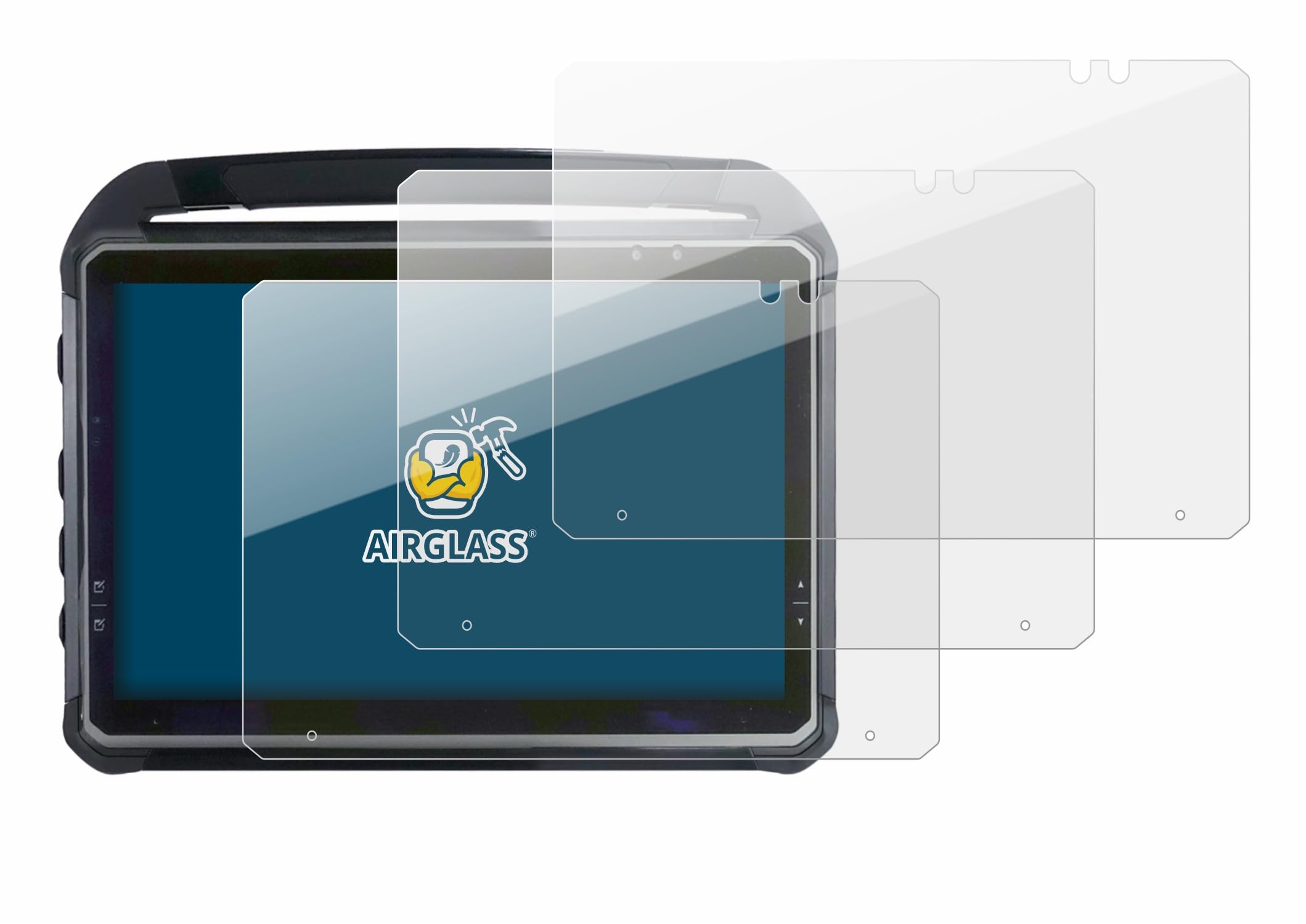 BROTECT 3 Stück Schutzglas für DT Research DT312RP | Transparenter Displayschutz Made in Germany, Schutzfolie Panzer Folie Glas 9H Anti-Fingerprint Einfache Montage Clear