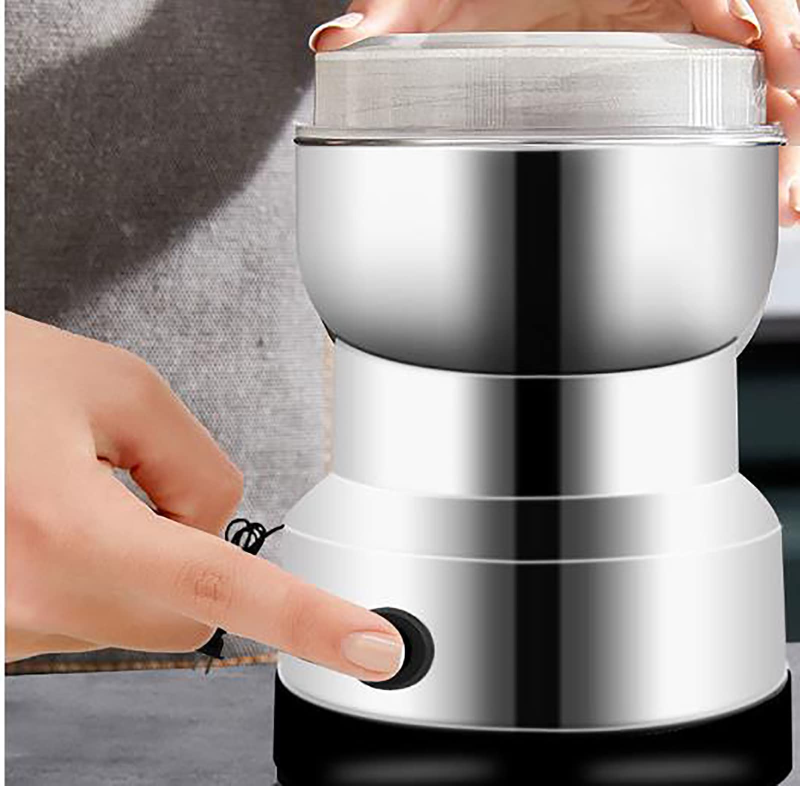 Macinacaffè Elettrico 350G, frantoio per cialde di caffè Famiglia Macchina per Polvere Commerciale per Cucina Erbe Spezie Pepe caffè Mais
