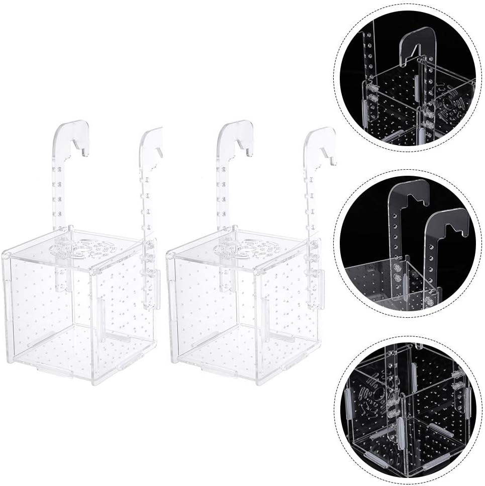 2pcs Box Breeding Box Fish Hatching Boxes Aquarium Incubator Aquarium Hanging Tank Fish Incubator Fish Hanging Tank Acrylic Aquarium Tank Transparent Fish Tank