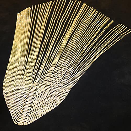 Tocado de boda con cristales de imitación y borla larga de caída elegante 5