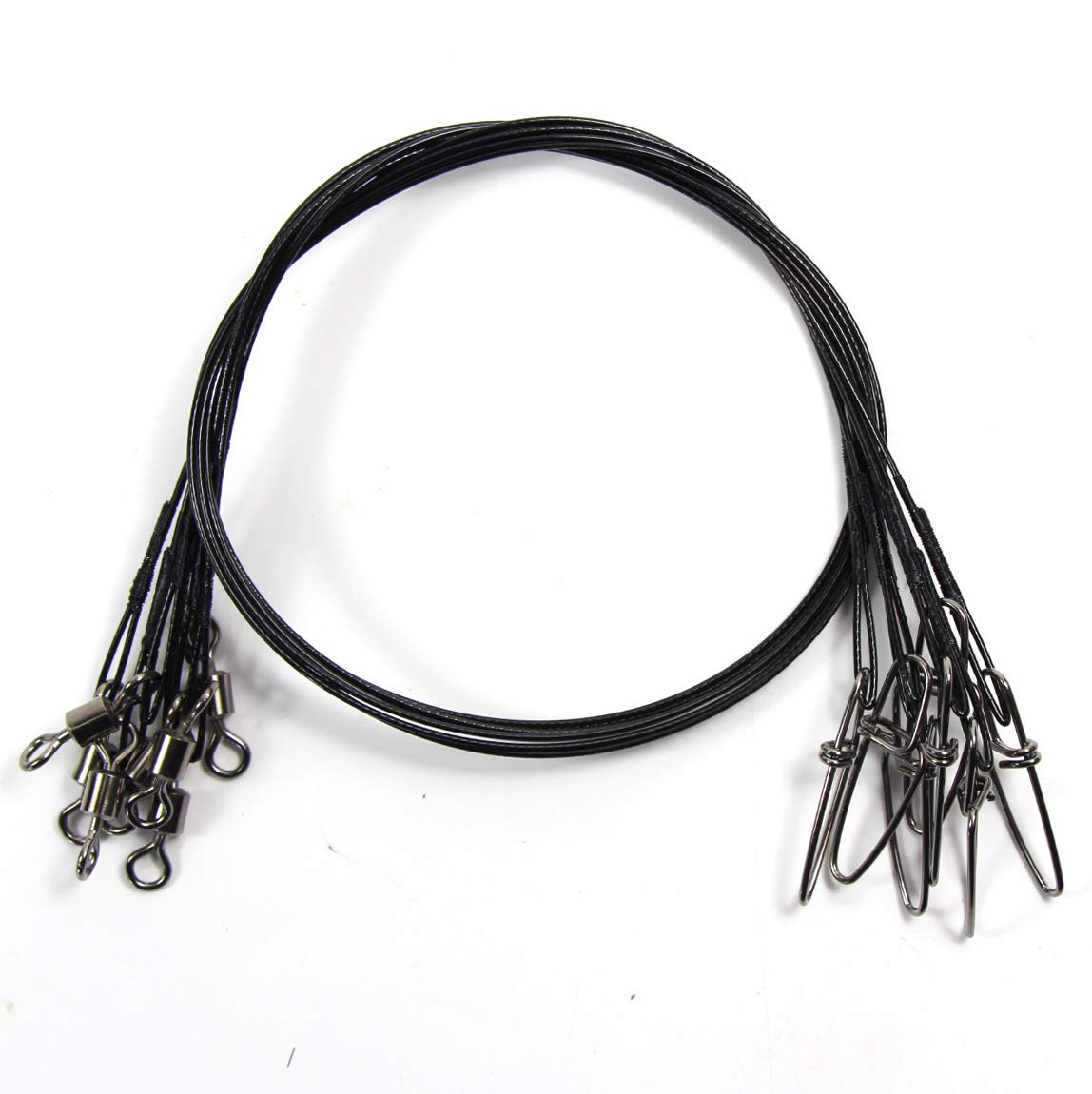 Stainless Steel Wire Leader for Fishing with Swivels and Snaps (150LB 30PCS)