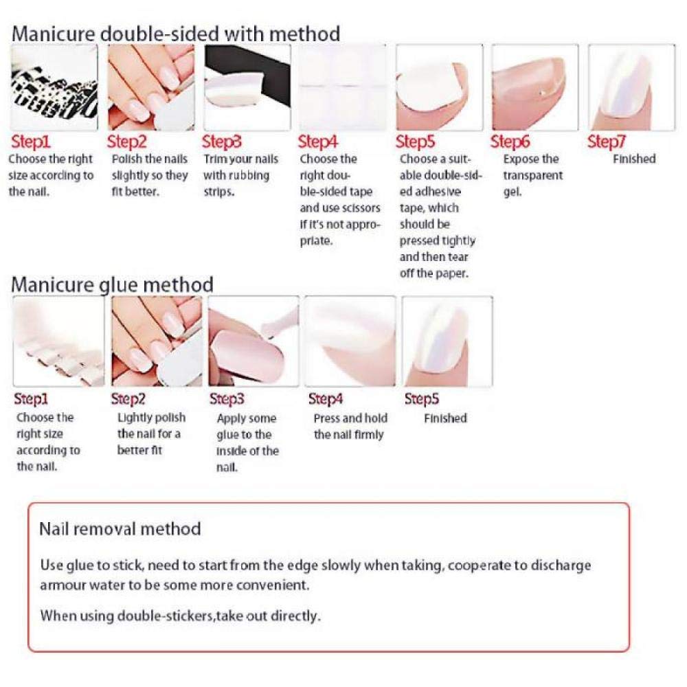 ACiyD Falsche Nägel UV-Nagellack Press On Nail XL Lange Kunstnägel Hellrosa Reine Farbe Spitz Gebogene Kunstnägel