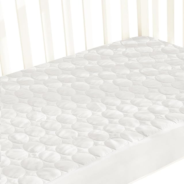 Biloban Crib Mattress Protector Pad Waterproof Toddler Waterproof Crib Mattress Cover Machine Washable Dryer Fit Baby Toddler Bed