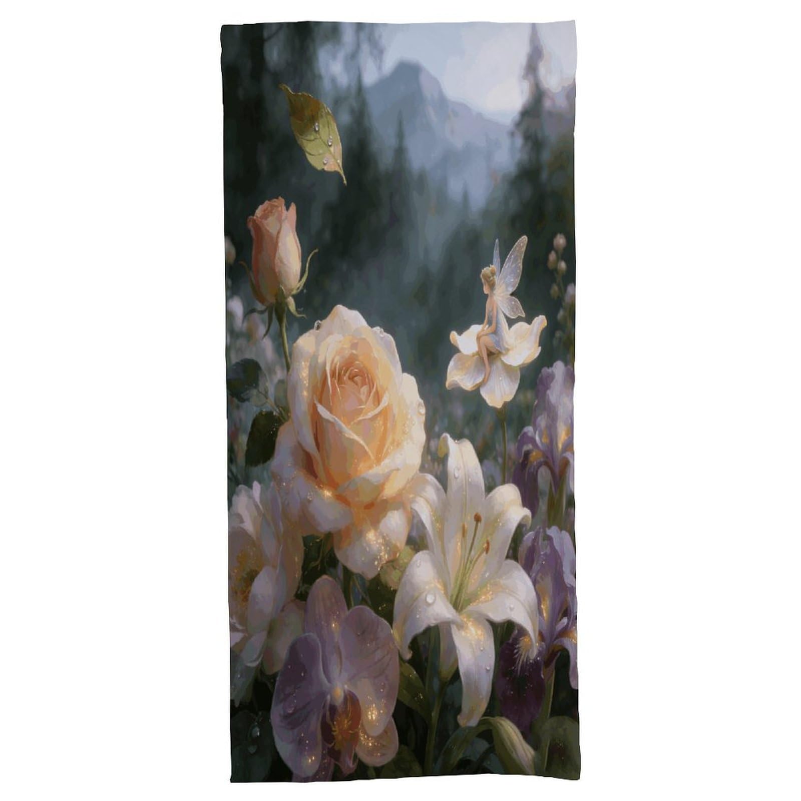 Fodpand Style Floral Fantasy Bath Towel, Highly Absorbent & Quick Drying Beach Towel, Compact & Lightweight Pool Towel For Bathroom, Beach, Pool, Gym, Spa, And Hotel Use