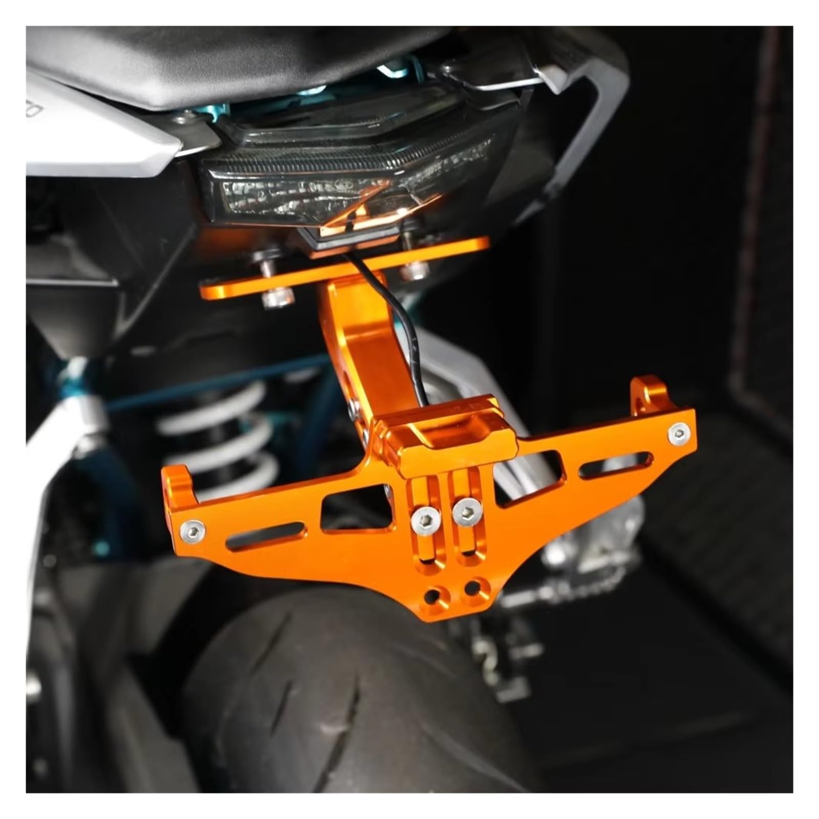 Portatarga per moto Per Hornet 900 600 CB600F CB 600F 1998-2014 Telaio Porta Targa Posteriore Per Moto Con Indicatore Di Direzione Porta Targa Moto(Orange)