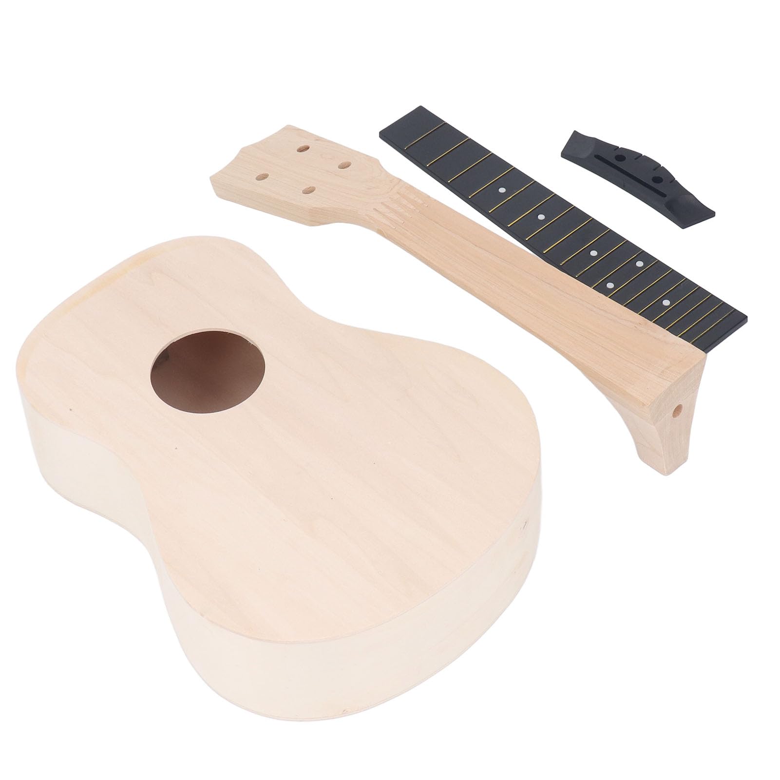 Kit de Ukulélé DIY, Ukulélé en Bois de Tilleul et Acajou de 24 Pouces, Taille Compacte et Léger pour Maison Performance Voyage et Pratique Musicale