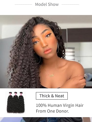 Miniatura 6 de Nadula 7A Cabello humano virgen brasilero, sin procesar, sin partición, cierre con lazo, paquete de 4, color natural