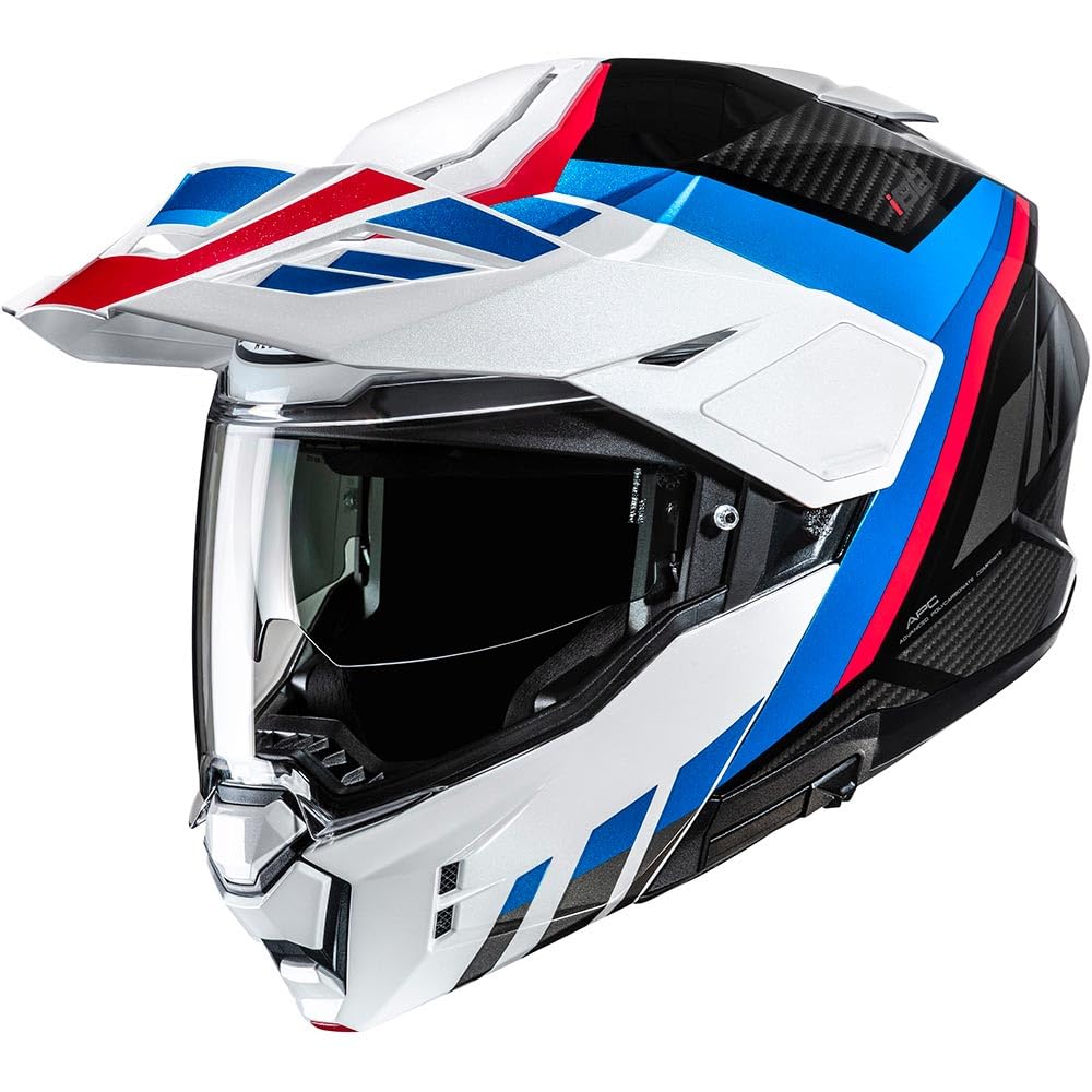 HJC, Casco Moto Modulare i80 IMES White Blue Red MC21, XS