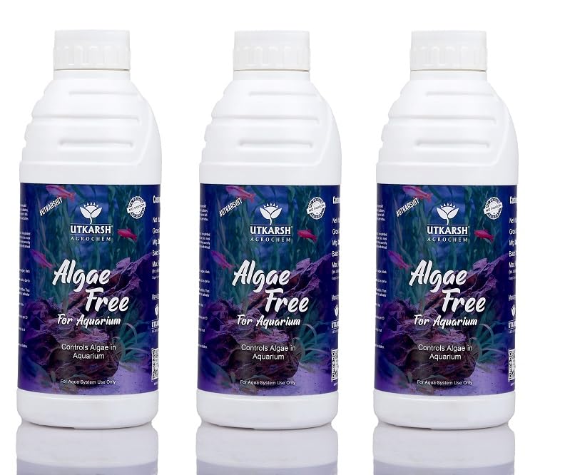 Utkarsh Algae Free for Aquarium Tank | Algae Cleaner, Liquid Algae Scraper for Fish Tank and Algae Remover | Set of 3 of 1 Litre; 3 Litre (B0CQPBM1T4) Amazon Price History, Amazon Price Tracker