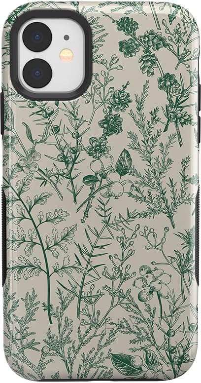 Casely iPhone 11 Case | Sage Garden | Green Floral | Bold Protective Design
