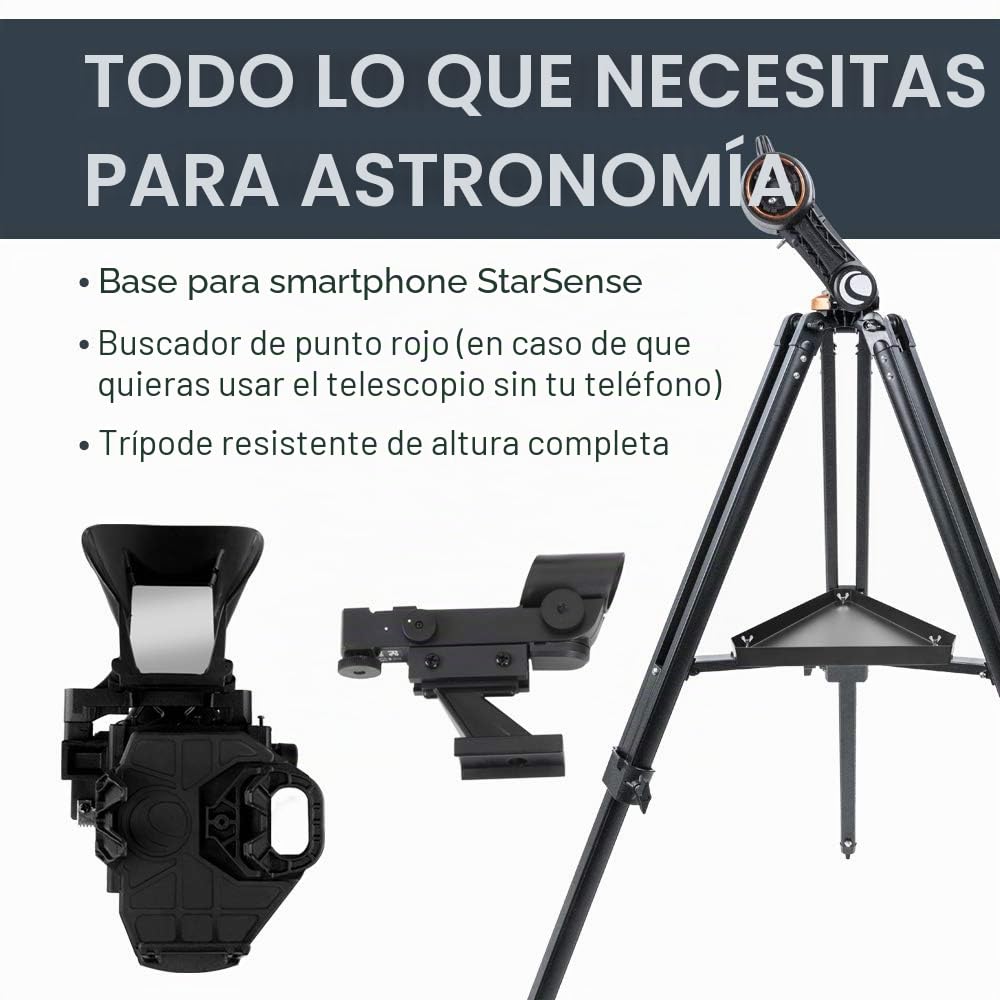 Celestron 22461 StarSense Explore DX 130 Telescopio Reflector newtoniano con tecnología Compatible con Aplicaciones para teléfonos Inteligentes: Compatible con iOS/Android