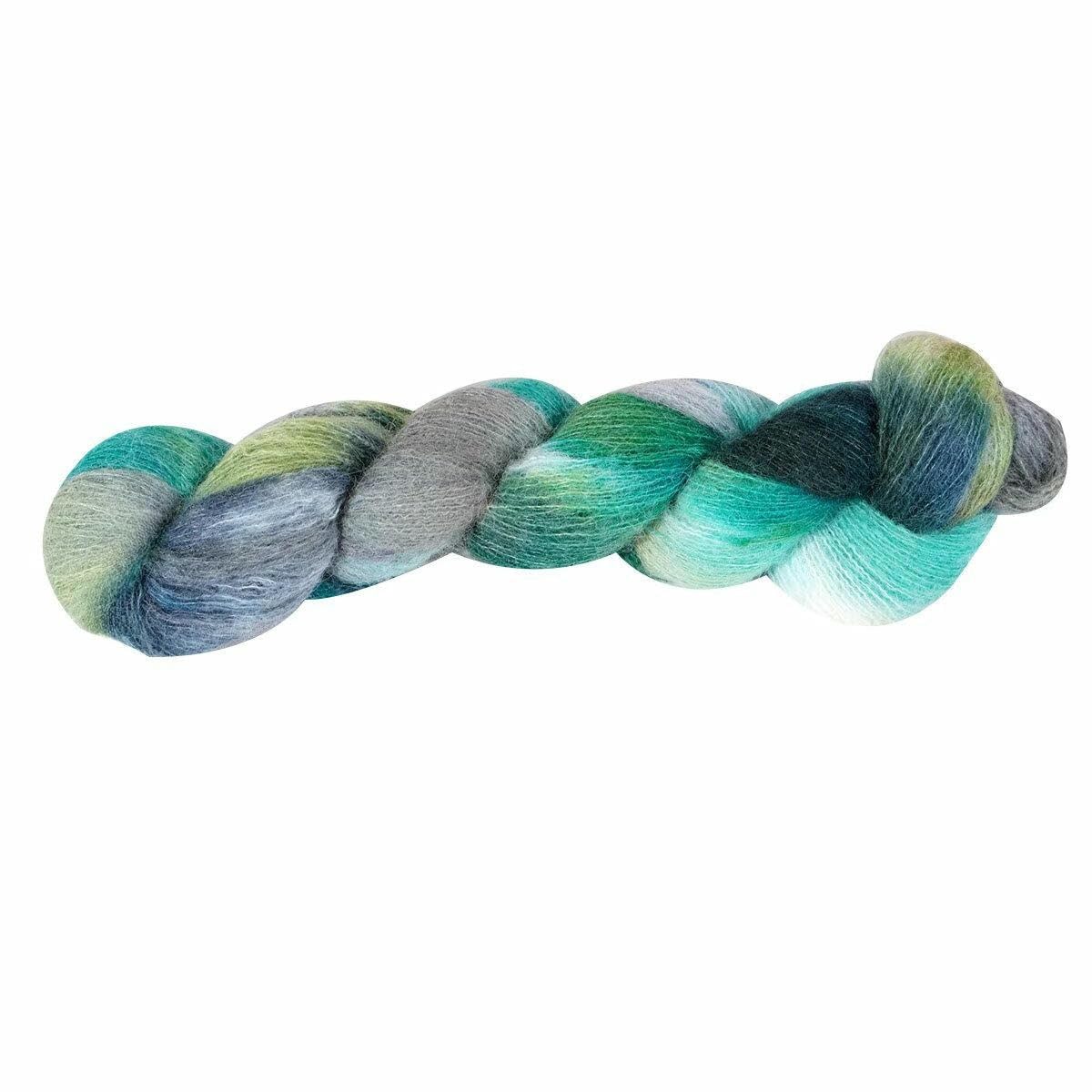 6/12 Rollos 50 g Hilo de Mezcla de Mohair, Hilo de Crochet Suave con Degradado, para Tejer a Mano suéteres, Bufandas, Gorros, chales y decoración del hogar