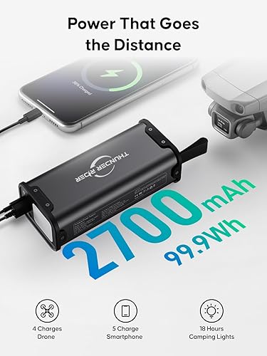 Miniatura 4 de Estación de energía portátil de 99.99 Wh para camping, batería de litio, generador solar, banco de energía grande con salida de CA de 70 W para