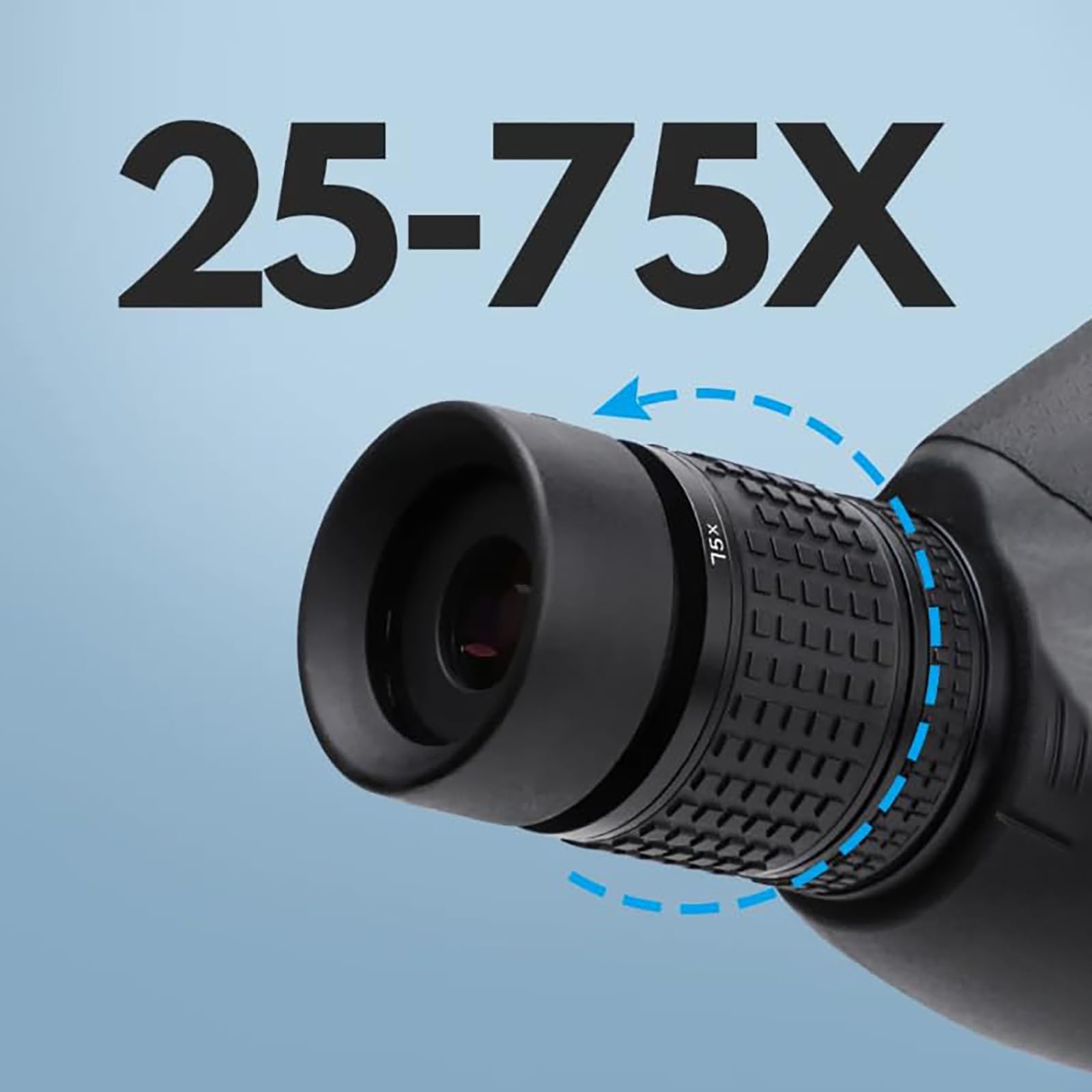Bosco C9 Fernglas HD-7 Spektiv 25-75x80 mm Zoomobjektiv für Jagd Vogelbeobachtung mit Stativ Tragetasche Smartphone-Adapter