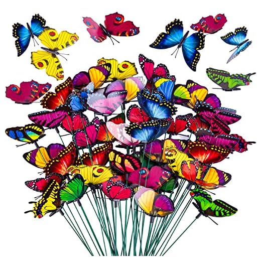 29 Stunning Flower Bed Ideas to Enhance Your Curb Appeal 2 VGOODALL 50PCS Butterfly Garden Decorations, 11.8 inch Butterfly Stakes Ornaments Artificial Waterproof Butterflies for Flower Bouquet Outdoor Indoor Yard Art Patio Plant Pot Flower Bed Home Décor