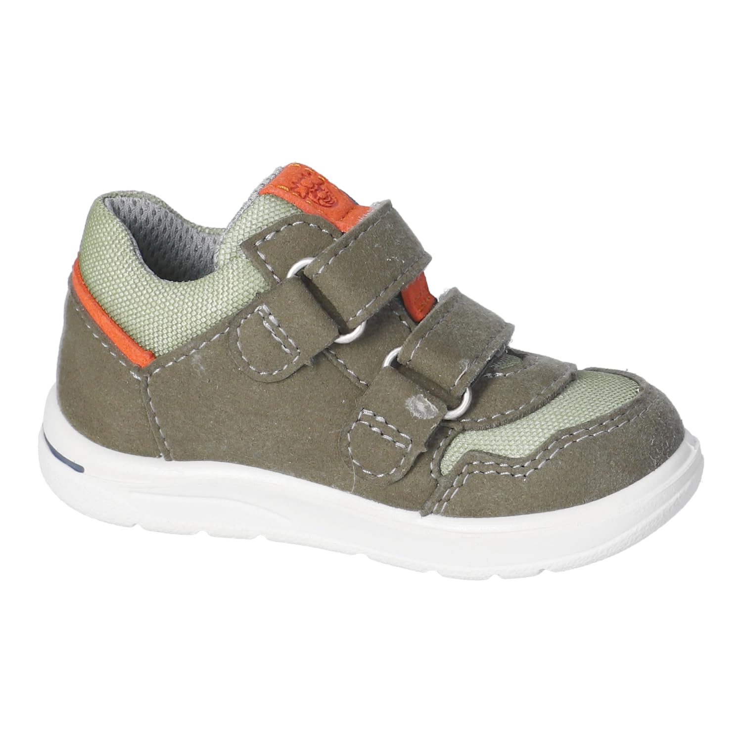 RICOSTA Jungen Low-Top Sneaker ELLI, Kinder Lauflernschuhe, Weite: MITTEL, lose Einlage, waschbar,vegan, Klettstiefel, Oliv/eukalyptus (530), 25 EU