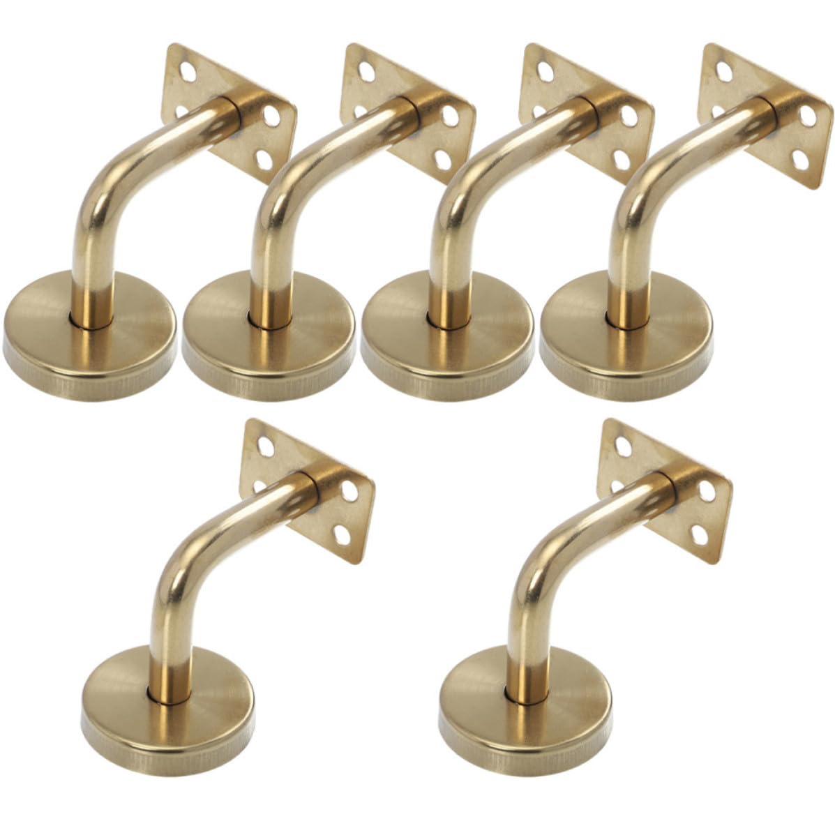 Soportes de pasamanos de acero inoxidable dorados para escaleras y pasillos DIY
