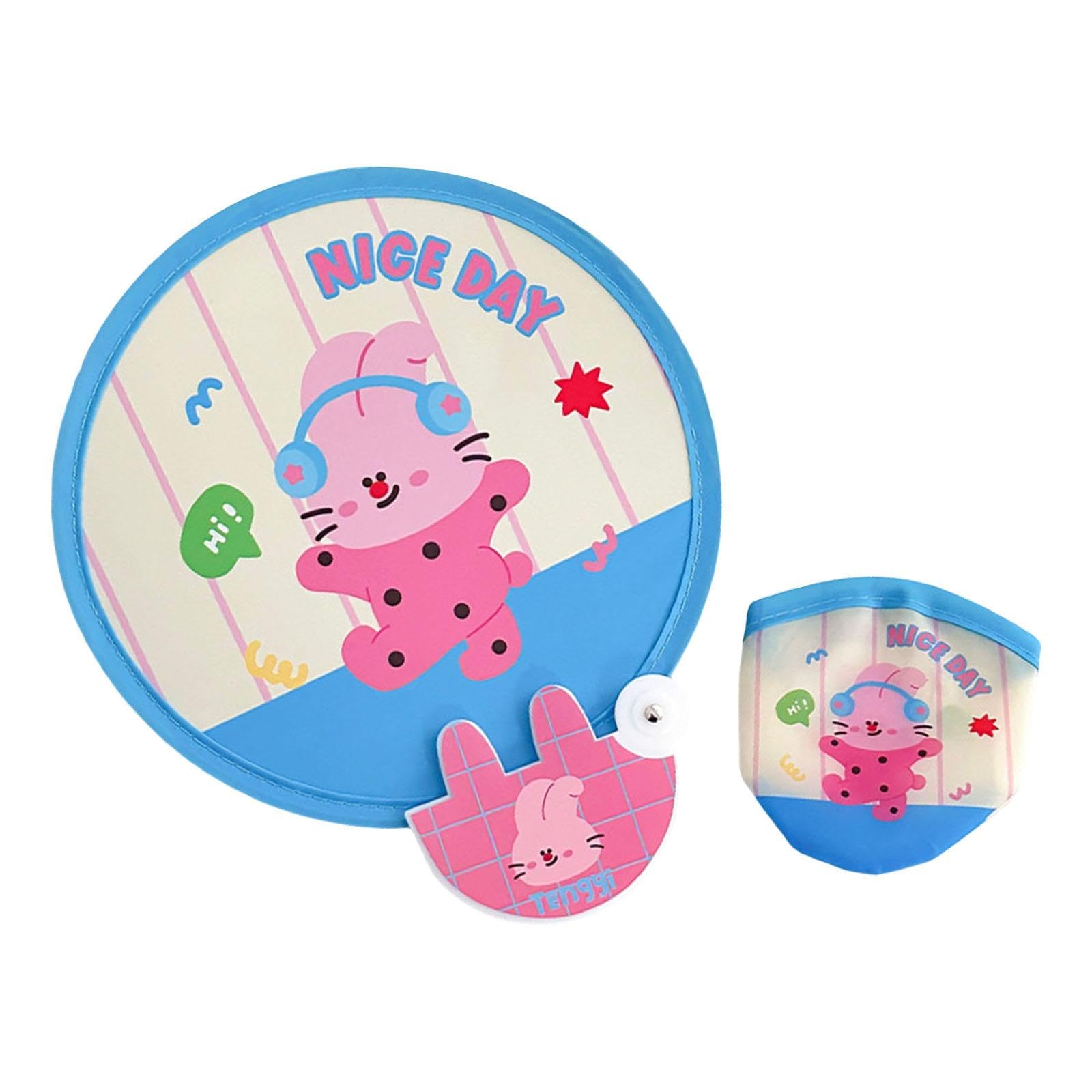 Urijx™ Cartoon Folding Fan Summer Portable Small Hand Fan Foldable Reflector Pink Bunny Clothing, Shoes & Accessories | Vintage | Vintage Accessories | Hand Fans-image-4
