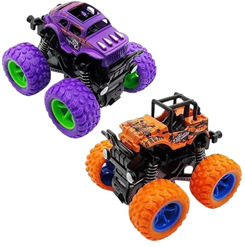 Mini 4x4 Monster Truck Toy for Kids | Friction Powered Off-Road Vehicle | Durable Construction for Long-Lasting Fun | Compact Size for Indoor and Outdoor Play | Random Color Sent
