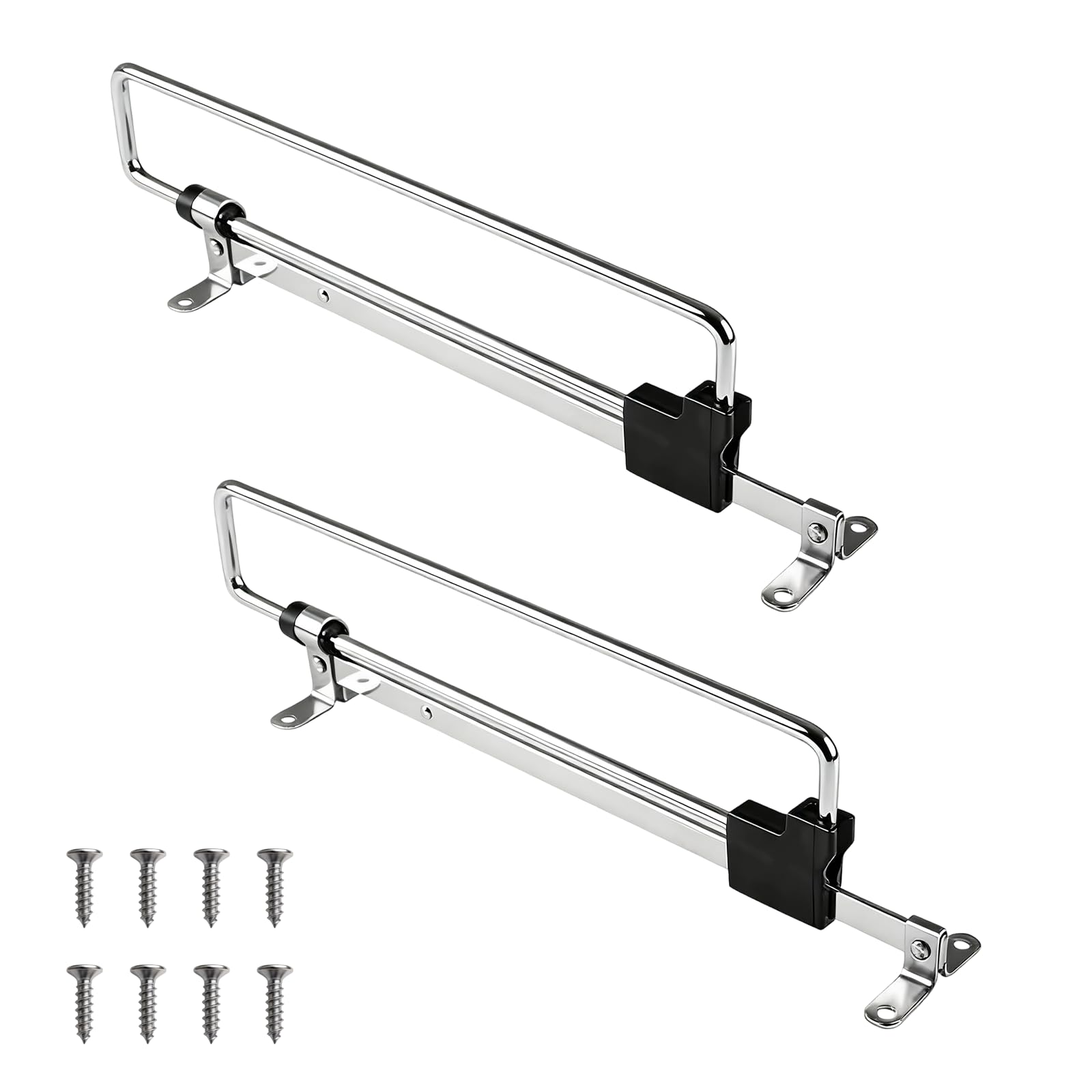 2pcs Extendable Clothes Rail, 35cm Pull Out Hanging Rails for Clothes, Telescopic Wardrobe Pole, Adjustable Wardrobe Rai for Space Saving(35cm/13.8inches)