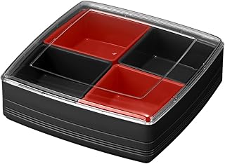イノマタ化学(Inomata-K) 重箱 彩り御膳 一段 ブラック 日本製 おせち 弁当 行楽 和風 ピクニック パーティ 保存容器 シンプル おしゃれ 1067