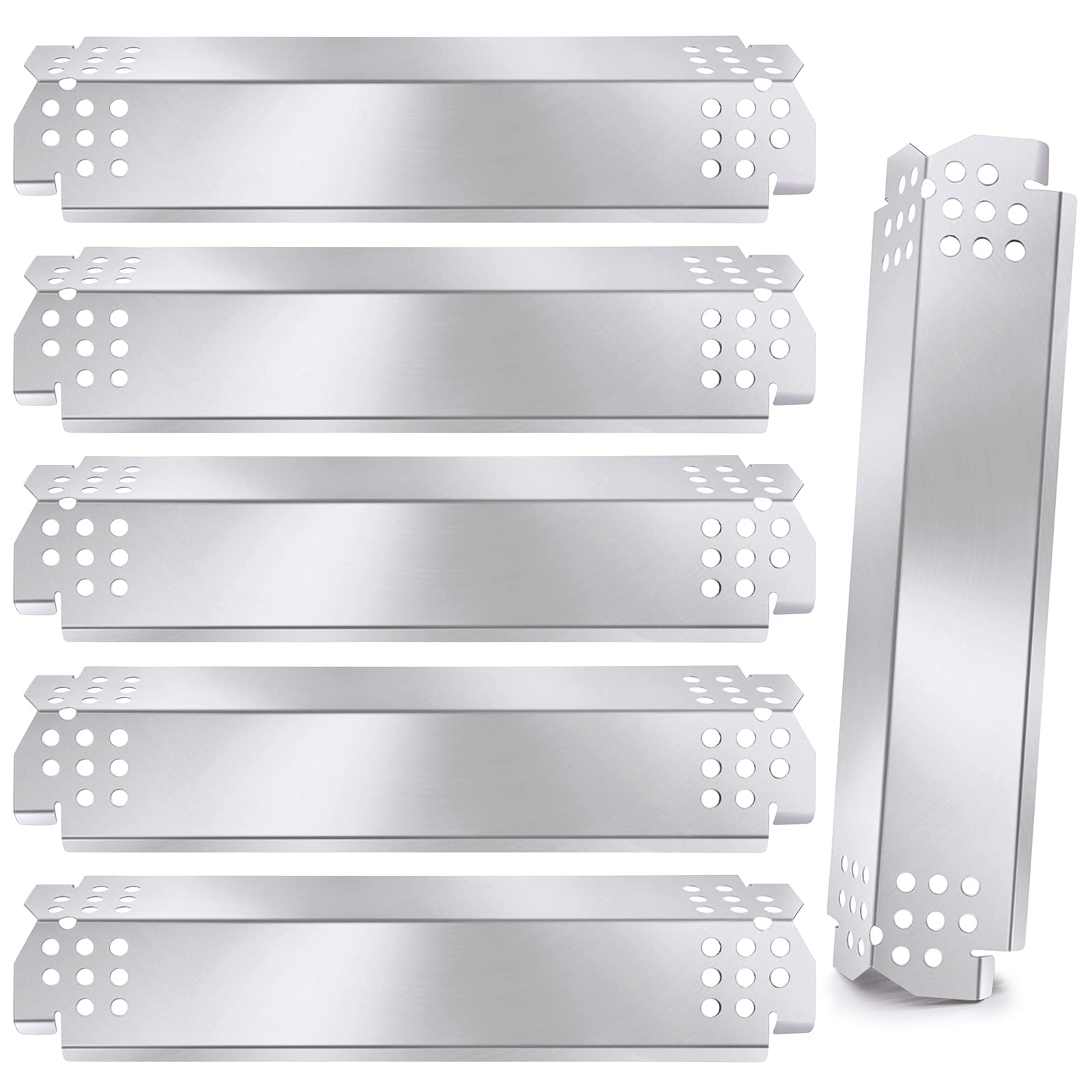 Criditpid Replacement Parts for Nexgrill 720-0896B 720-0898 720-0888 720-0888N 720-0830H 720-0896 720-0882A Gas Grill, Stainless Steel Heat Shield Burner Cover for Nexgrill 6 Burner 720-0896B