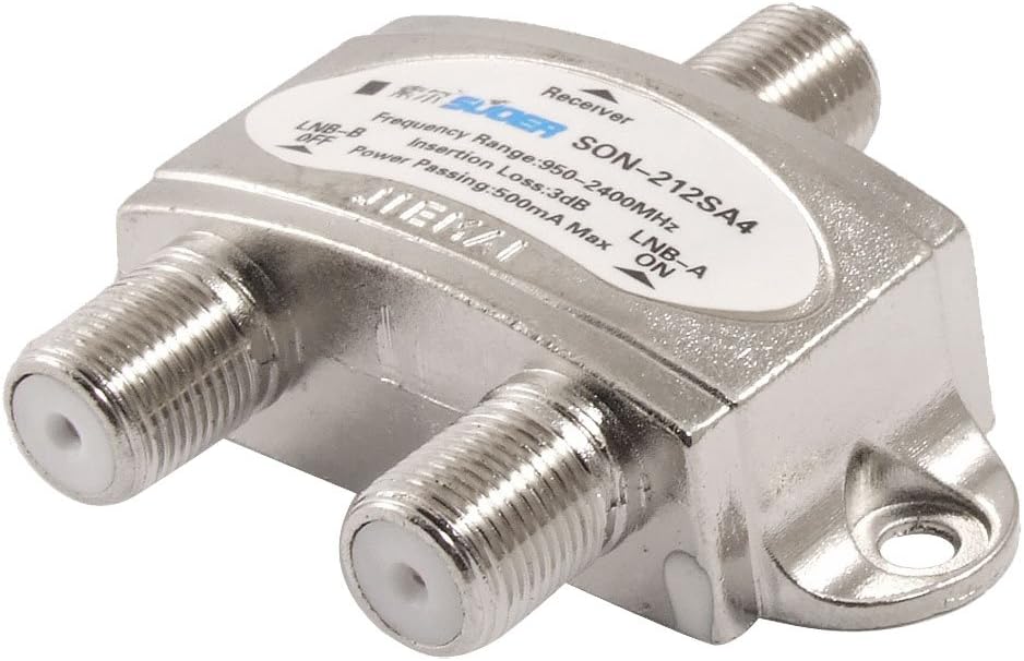 Ruilogod 950-2400MHz 2x1 FTA TV Satellite Control DISEQC Switch