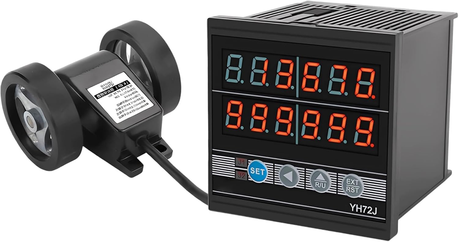 Generic Double Wheel Digital Length Counter With 2-Meter Cable, Encoder Control, High Precision, 3 Modes For Fabrics, Plates, Boards, Digital Display