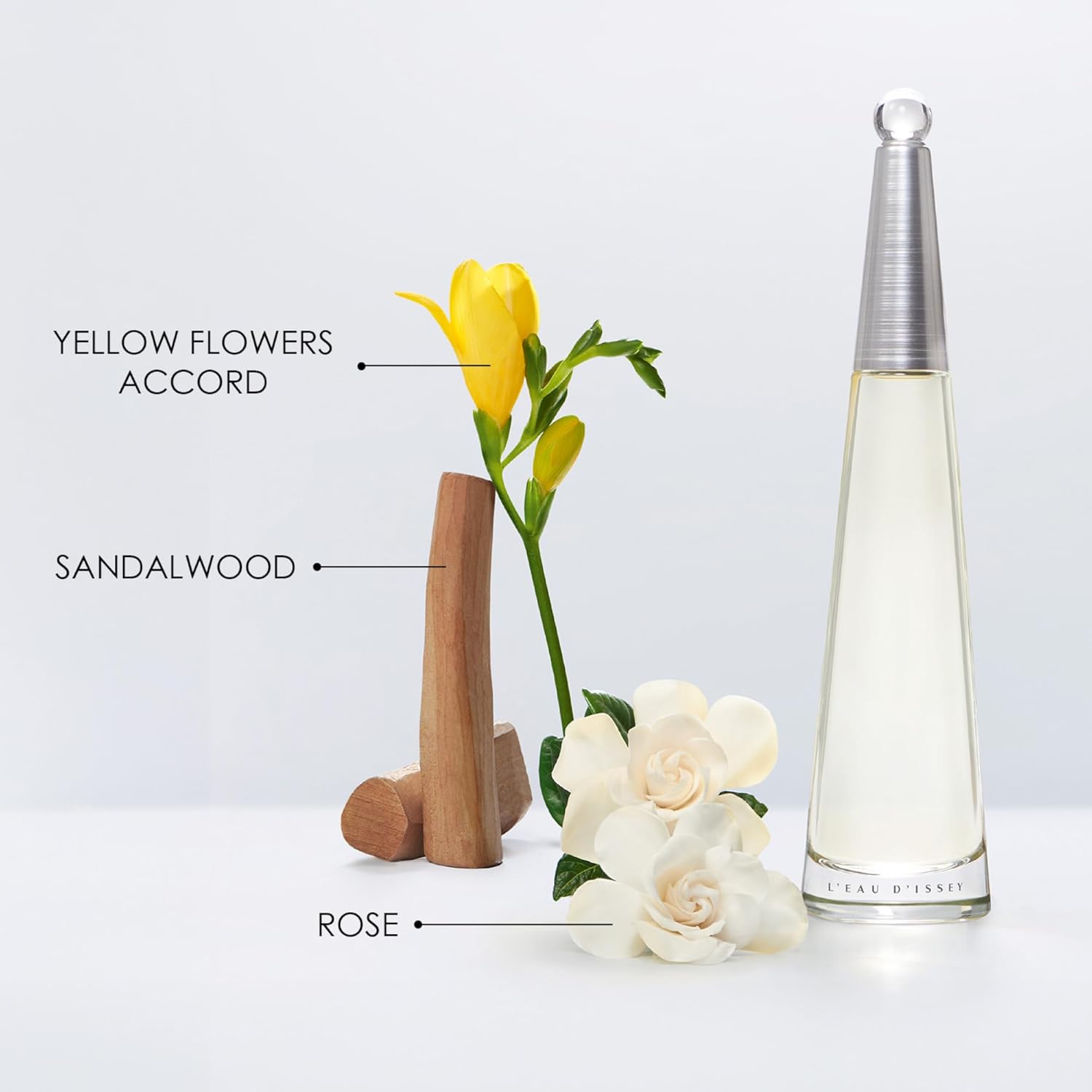 Close up of the iconic conical glass bottle with metallic cap reflecting light