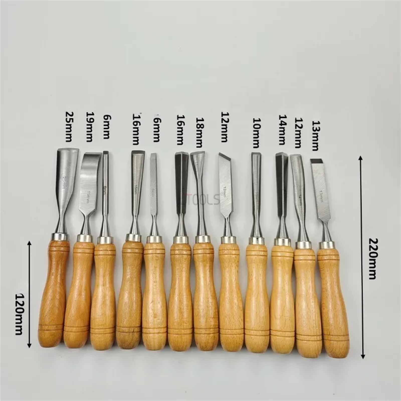 12 unid/Set Kit de cincel for Tallado de carpintería, Herramientas Profesionales de cincel de Cuchilla de Grabado de Madera, carpintería, Cortador escultórico de precisión DIY