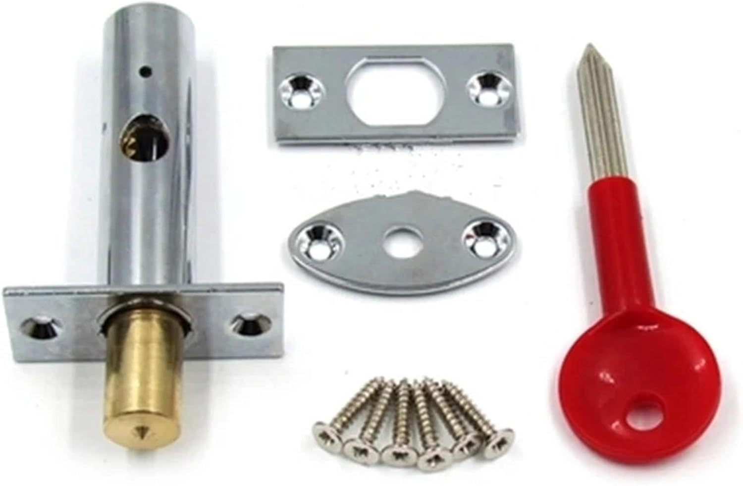 Invisible Core Door Lock Stainless Steel Pipe Lock Door Escape Passage Furniture and Hardware Accessories 1Pcs(A-60)