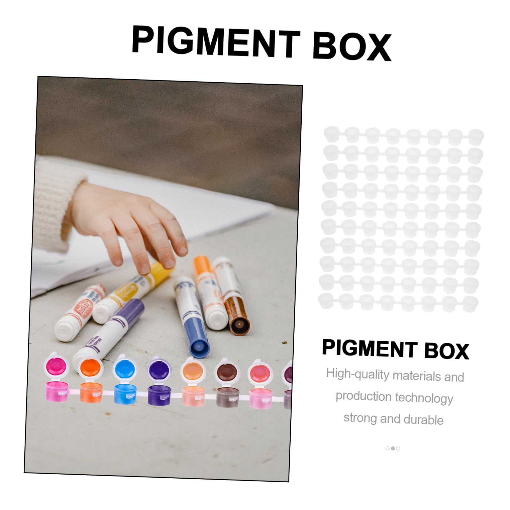 HOMSFOU Practical Paint Strips Lids 40pcs Mini Empty Paint Cups Easy Wash Material