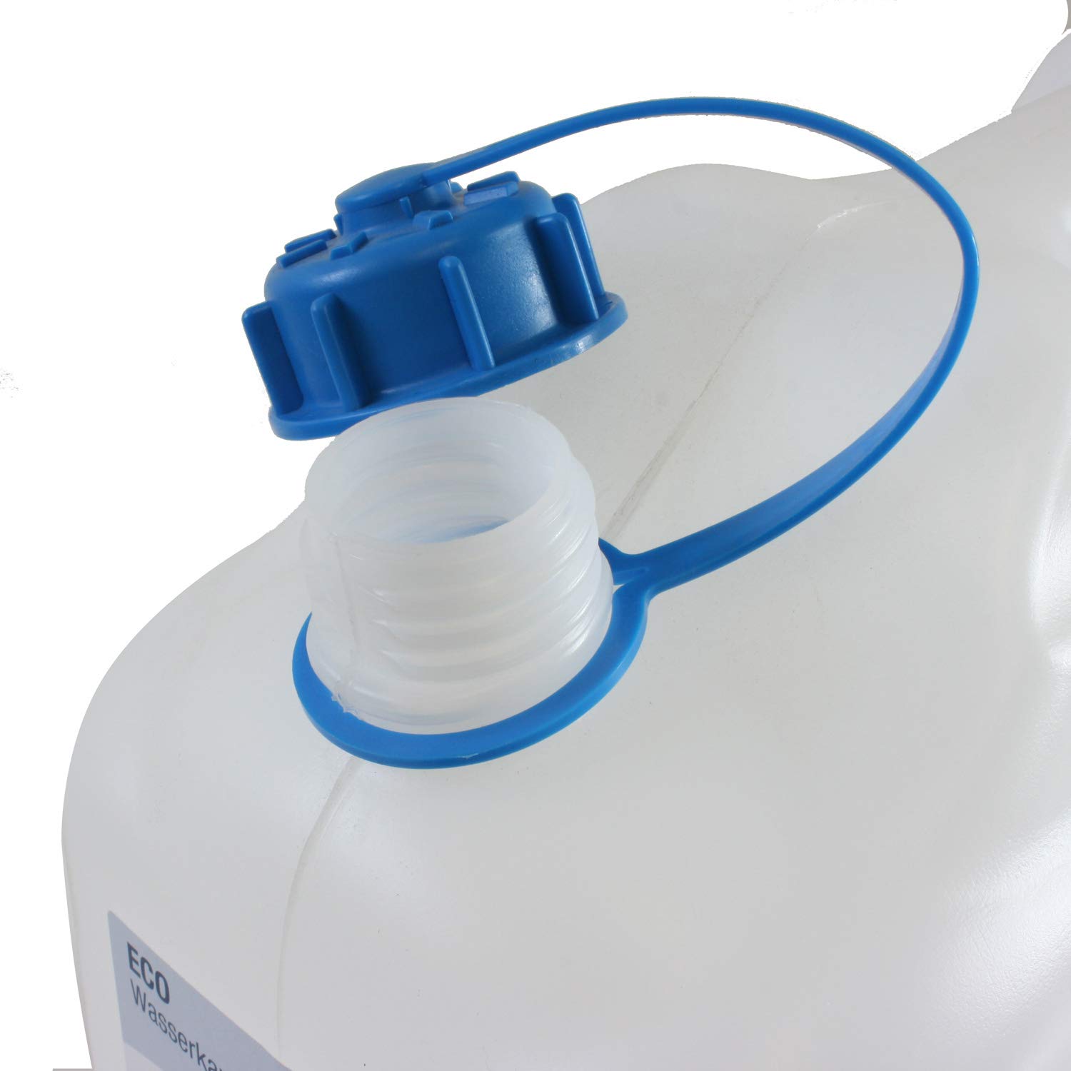 5X Wasserkanister ECO 10 Liter mit Hahn 5er Set Camping-Kanister Wassertank NEU