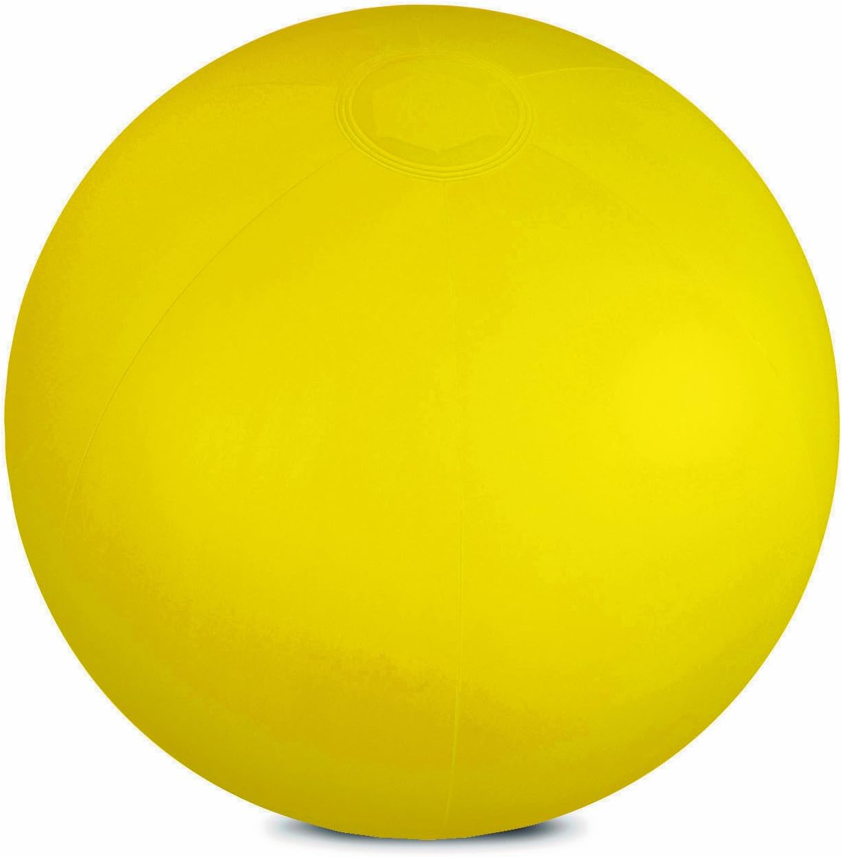 Panel Inflatable solid colour beach ball for swimming pool and outdoor party (Yellow)