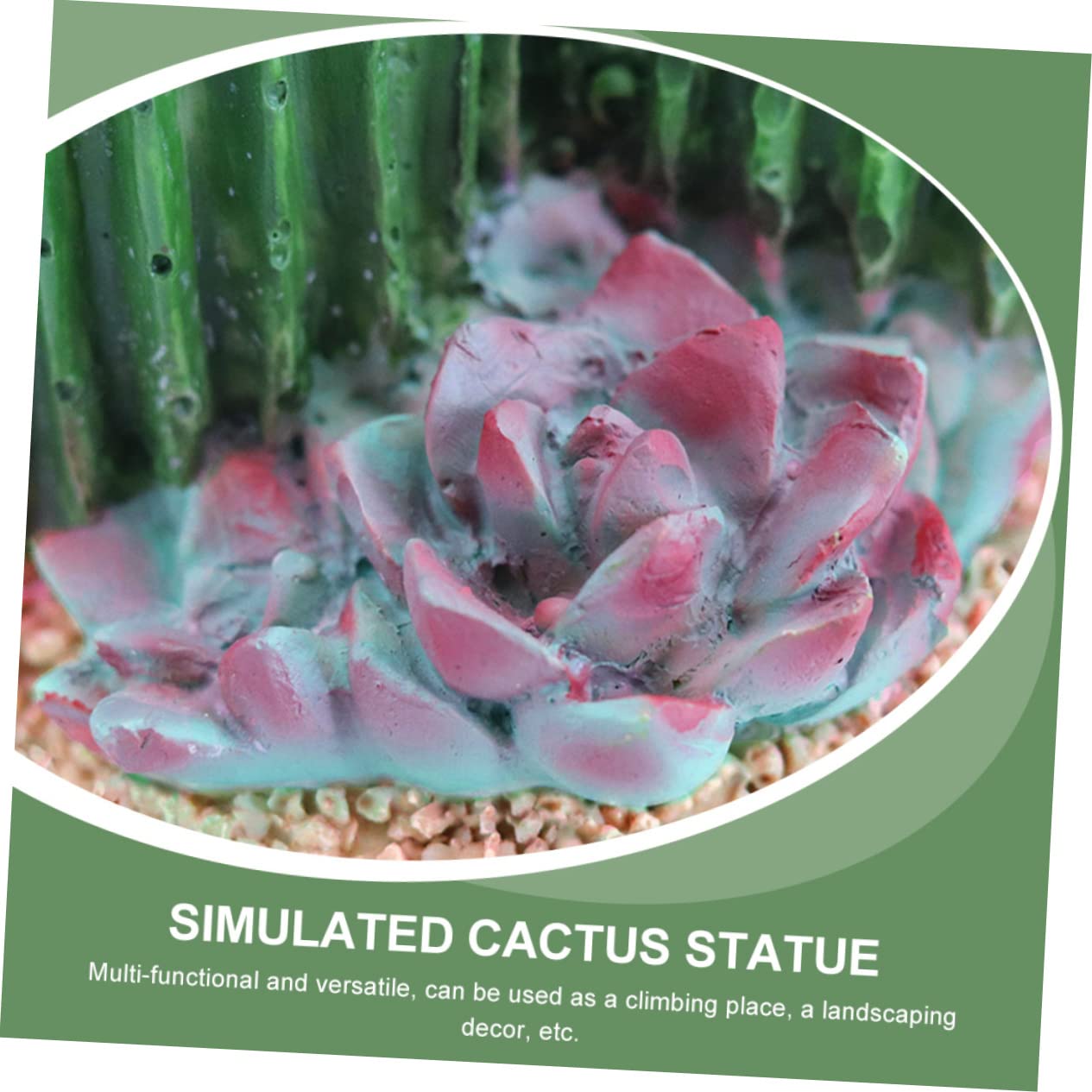 DOITOOL Decoración de Cactus para Terrario Caja de Reptiles Plantas para Reptiles Adorno de Cactus Vívido Decoración Paisajística para Terrarios Su Hábitat