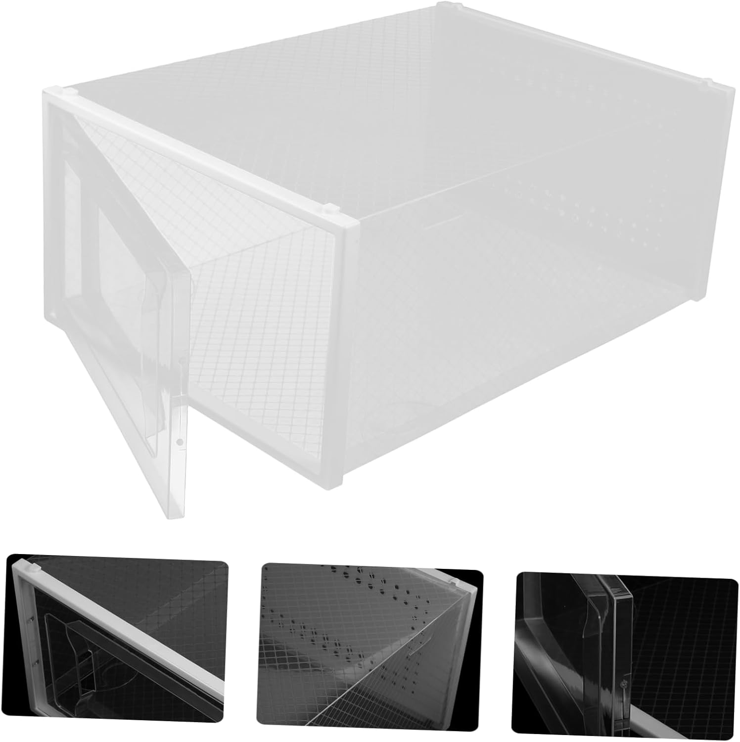6pcs Shoe Storage Boxes Stackable Organizer Design for Easy Access Material High Transparency for Visibility Sneaker Storage