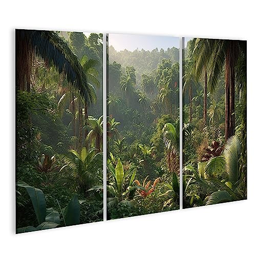 Jungle forêt tropicale tableau pour salon moderne et déco évasion