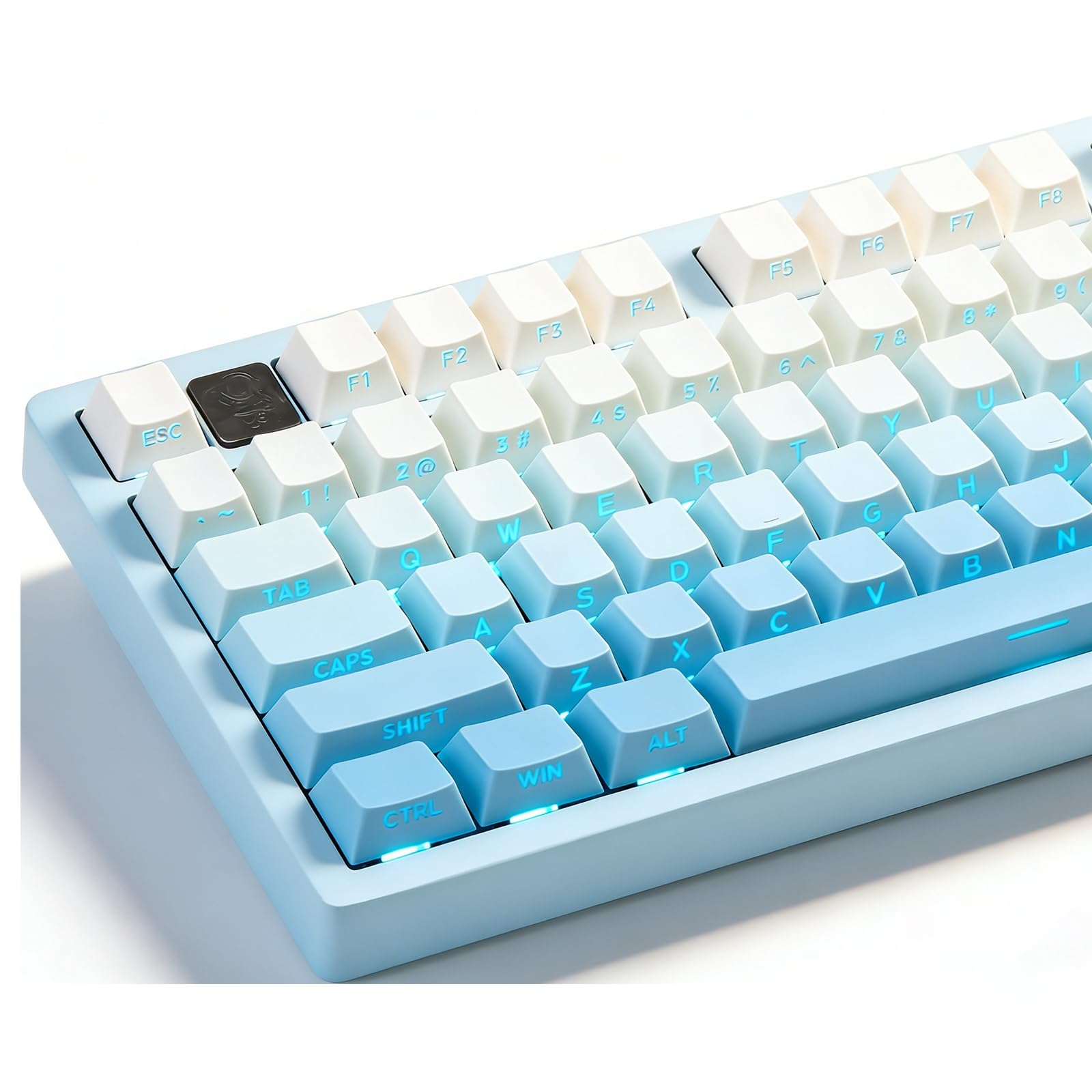 Amazon.com: JOLINTAL Gradient Blue Side Print Shine Through Keycap