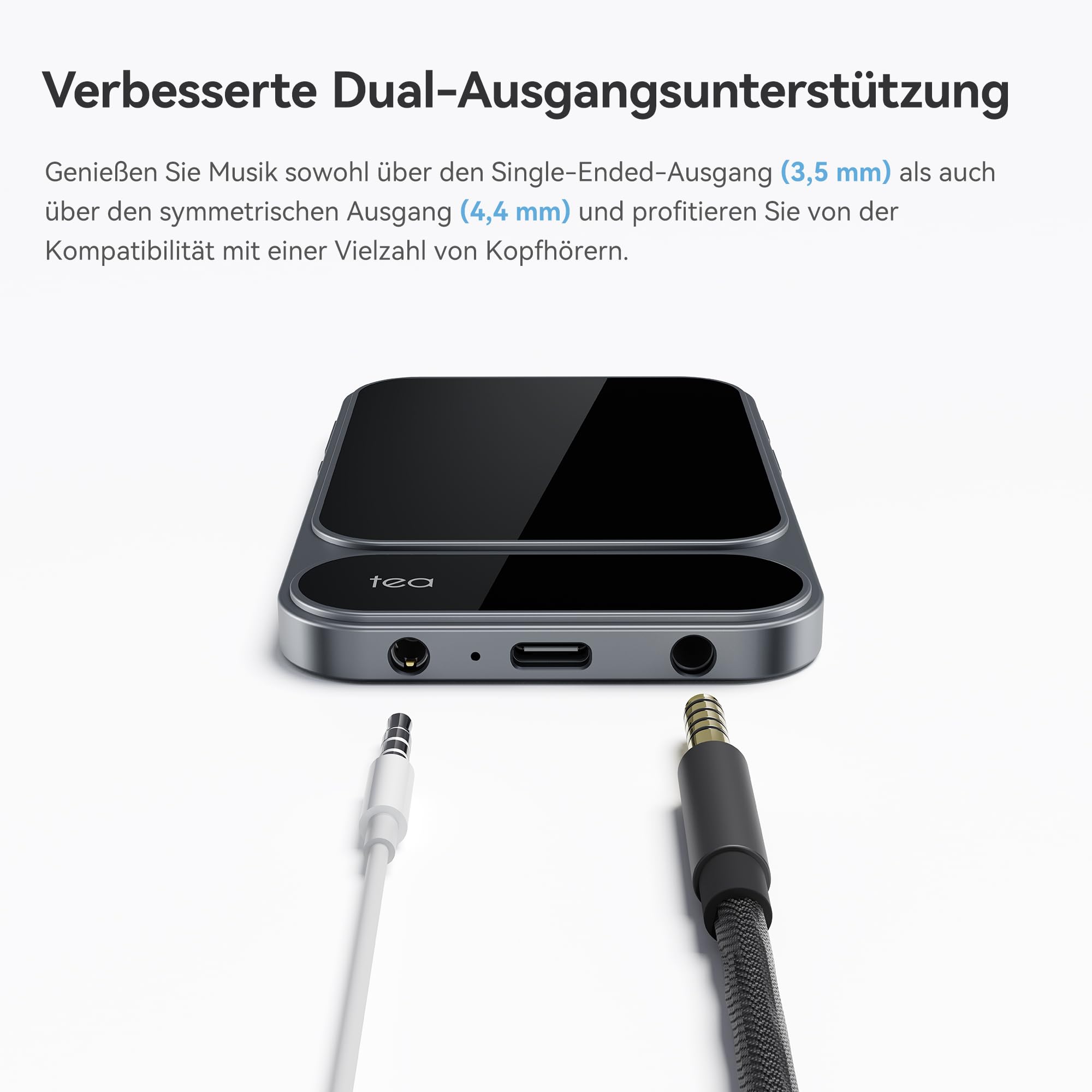 Khadas Tea Pro DAC Kopfhörerverstärker – Tragbarer Bluetooth Kopfhöreramp, Hi-Res Verstärker MagSafe DAC Amp, 0,95" Display, ES9039Q2M, 2100 mAh, USB-C auf 3,5/4,4 mm, PCM 768 kHz/32 Bit, DSD512 Audio