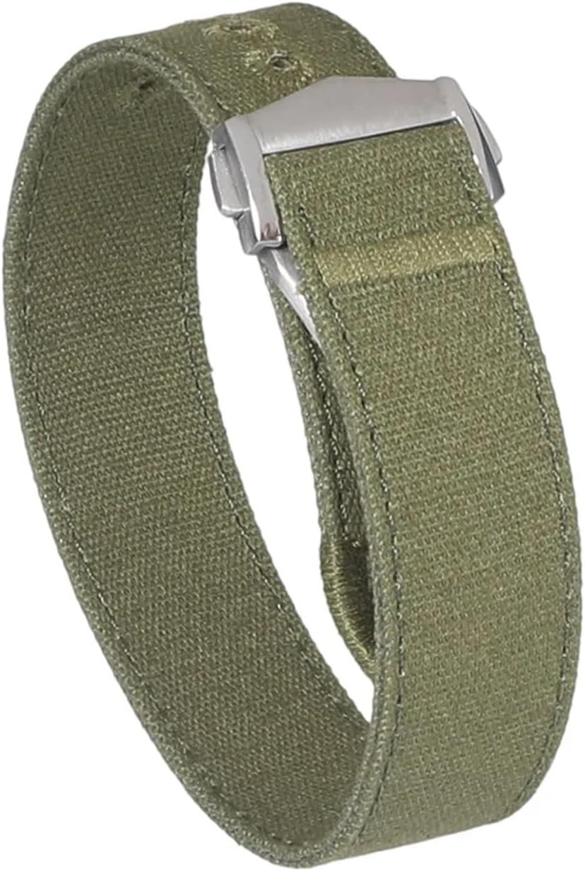 1pcs 20mm 22mm Band Deployment Clasp Sail Fabric Watch Strap Hole Bracelet with Folding Buckle
