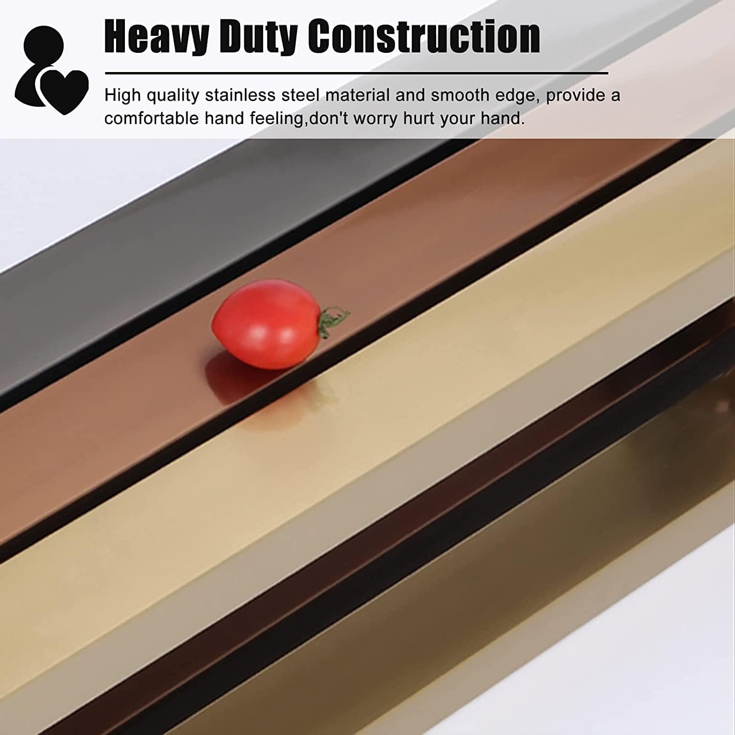 Modern Push Pull Bar Handle, Double-Sided Sliding Barn Door Handles, Entryway H-Shape Gate Handles with Fitting, for Shower Glass Wooden Door (Rose Gold Length 60 Cm/23.6 in)