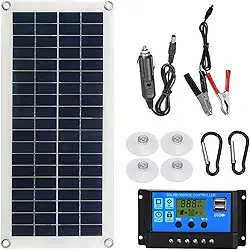 Portátil 300W Painel Flexível Solar Kit 12/24V Interruptor USB Interface de Carregamento Placa Solar com Controlador Células Solares à Prova D' Água para Telefone RV Carro