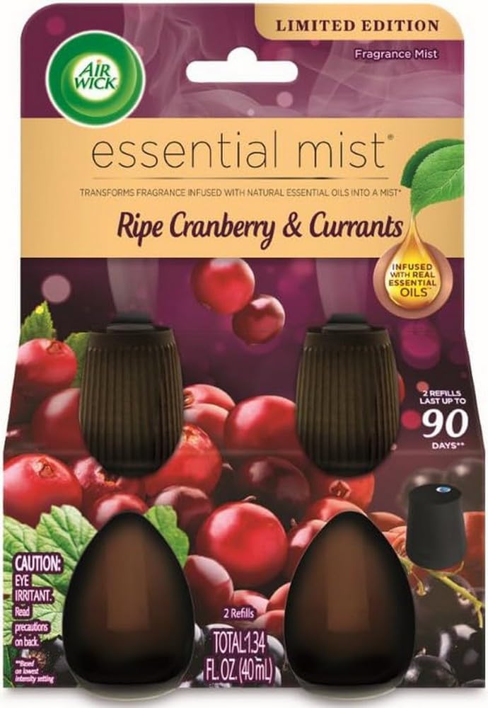 Essential Mist – Twin Refill Ripe Cranberry & Currants, 2 Refills