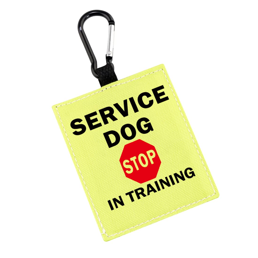 PWHAOO Service Dog Stop in Training Alert zawieszka dla psa do zawieszenia na zawieszce dla psa do zawieszania łatek pomoc dla psa do powieszenia naszywki alarmowe dla psa ('Service Dog Stop Alert)